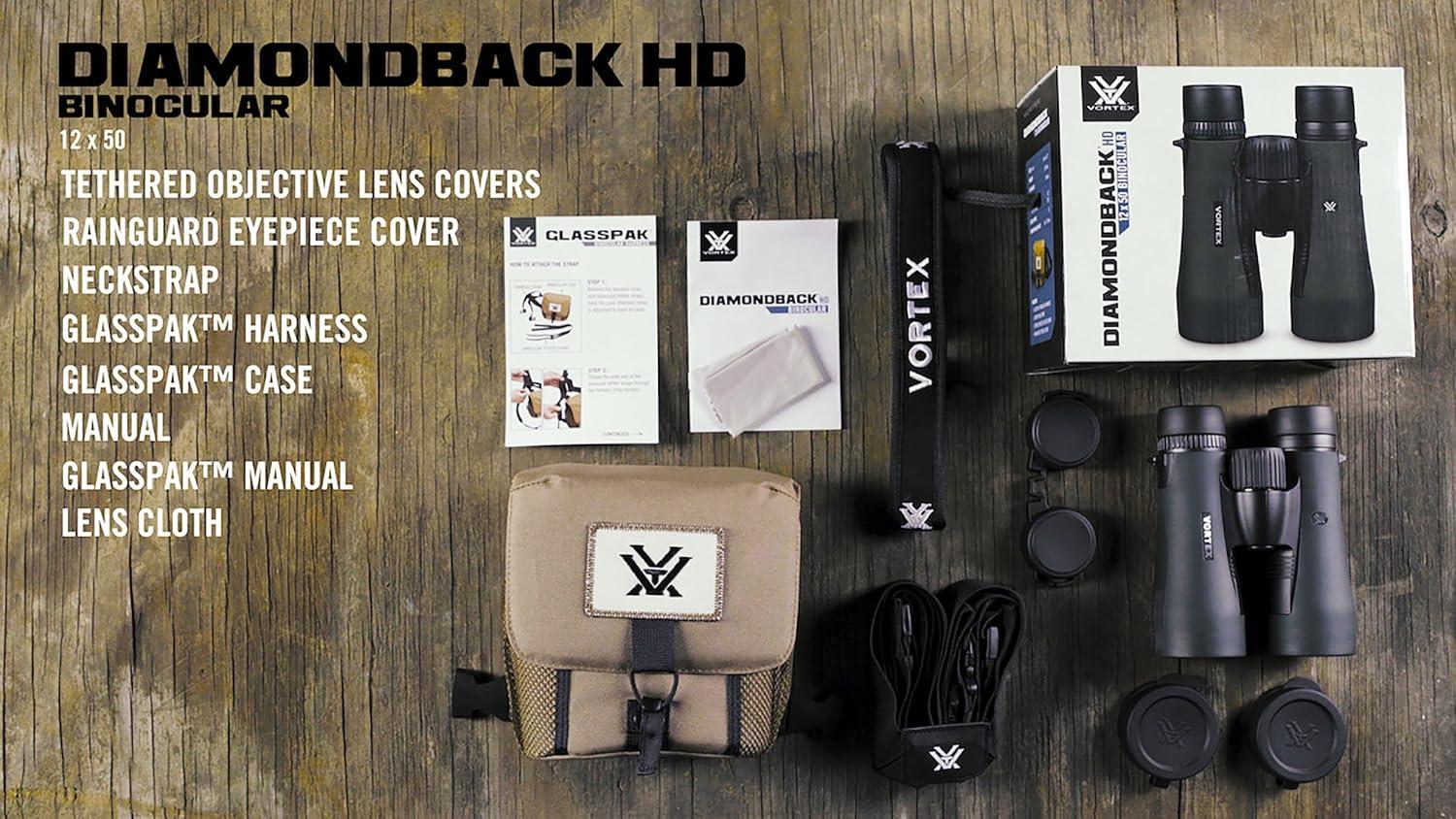 image:imageVortex Diamondback HD 10x42 Binoculars Mossy Oak Bottomland HD Optical System NonSlip Grip Waterproof Fogproof Shockproof Included GlassPak Unlimited Unconditional WarrantyGreen