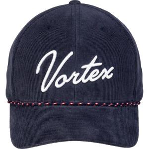 Vortex Script Corduroy Rope Snapback Cap(Navy)