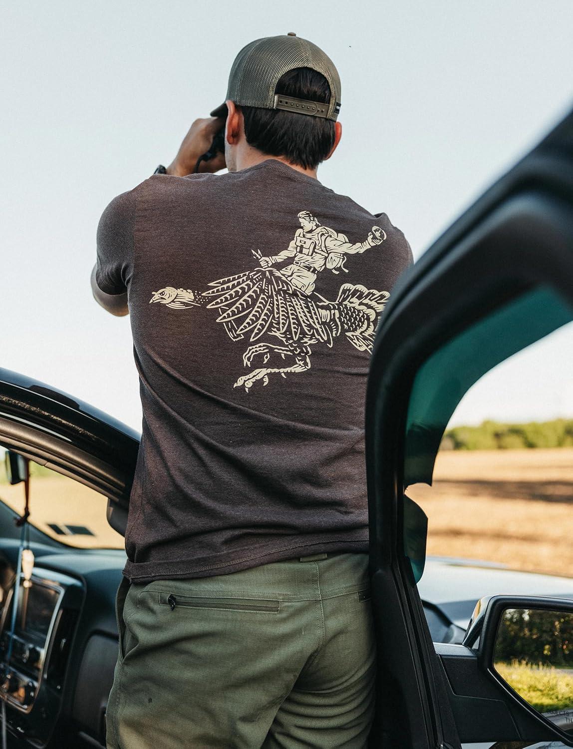 image:imageVortex Mens Spur Wrangler Short Sleeve TShirtsBrown Heather