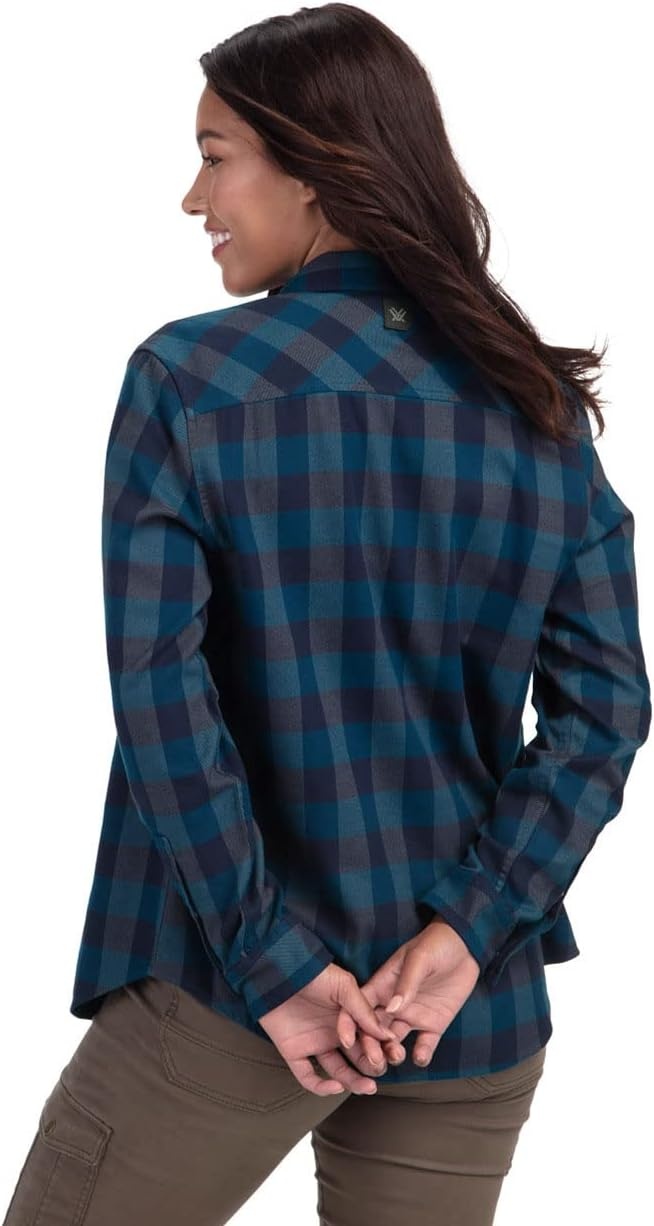 image:imageVortex Womens Timber Rush Flannel MoistureWicking HighPerformance Cotton Long Sleeve ShirtBreaker