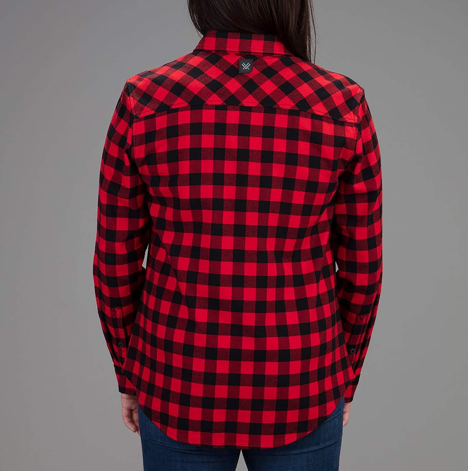 image:imageVortex Womens Timber Rush Flannel MoistureWicking HighPerformance Cotton Long Sleeve ShirtRed Buffalo
