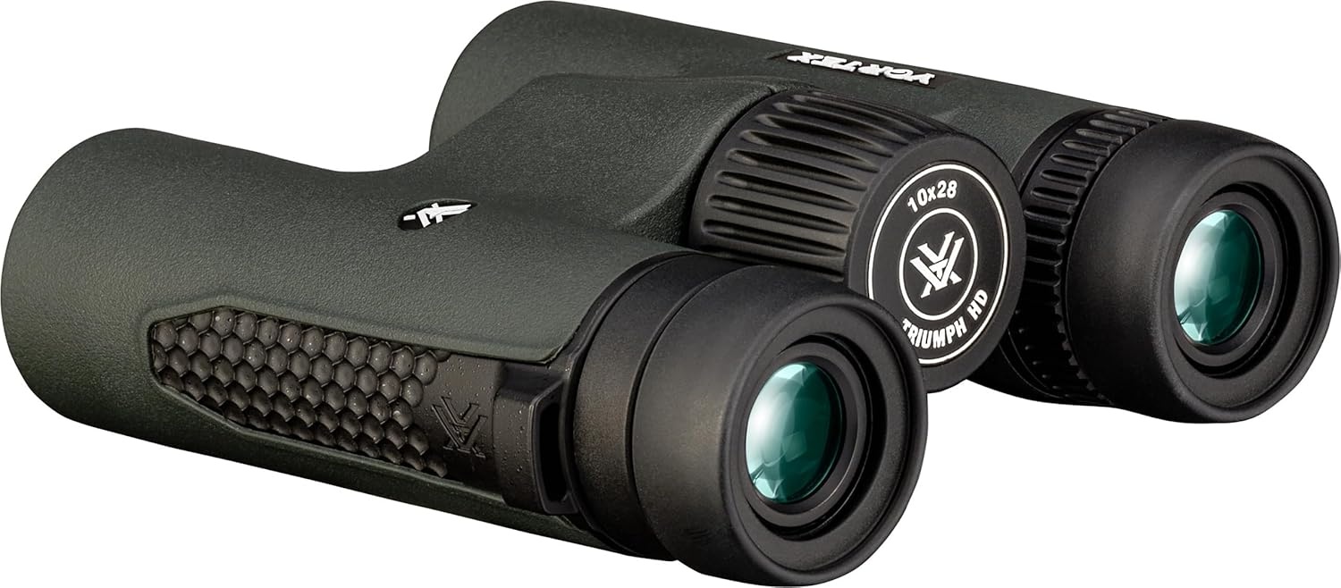 image:imageVortex Triumph HD 10x28 Binoculars HD Optics Tripod Adaptable Waterproof Fogproof Shockproof Included Carry Case Unlimited Unconditional WarrantyGreen